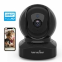 Caméra IP de surveillance Wi-FI Wansview. Caméra intérieur 1080P FHD avec détection de mouvement, audio bidirectionnel et vision nocturne. Principalement utilisée pour la surveillance des bébés et animaux de compagnie. Couleur : Noire
