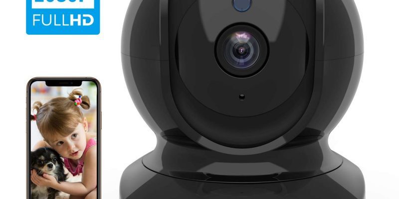 Caméra IP de surveillance Wi-FI Wansview. Caméra intérieur 1080P FHD avec détection de mouvement, audio bidirectionnel et vision nocturne. Principalement utilisée pour la surveillance des bébés et animaux de compagnie. Couleur : Noire