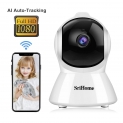 Caméra de Surveillance WiFi Intérieur, Srihome SH025 Caméra IP WiFi 1080P avec Détection de Mouvement, Audio Bidirectionnel pour la Maison