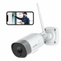Caméra de Surveillance WiFi, Wansview 1080P FHD Caméra IP Extérieure Étanche avec Détection de Mouvement, Audio Bidirectionnel, Accès à Distance, Support ONVIF, Fonctionne avec Alexa — W5 Blanche