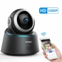 Caméra Sécurité Wifi 1080P FREDI IP, Caméra de Surveillance Sans Fil, Détecteur de Mouvement Infrarouge à Vision Nocturne, Pan Tilt P2P Wps Ir-Cut Babyphone Bidirectionnel