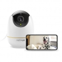 Caméra Surveillance WiFi, Netvue HD Dôme Caméra IP sans Fil avec Zoom 8X, Vision Nocturne, Détection de Mouvement Alerte, Audio bidirectionnel, Pan/Tilt Vidéo pour sécurité à la Maison Bébé/Animaux