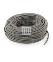 Câble textile SuperFlex gris à monter soi-même pour lampes en textile, lampes suspendues, câble en tissu 2 fils et 3 fils, gris