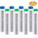 CKANDAY Lot de 8 Fils à souder en colophane 60 à 40 Fils de Soudure 0,8 mm pour Soudure électrique DIY Lot de 8 Tubes 160 g au Total