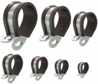 Colliers de fixation de tubes P-Clips de serrage avec insert en caoutchouc choix: Ø 40mm / Band 20mm, 2 Pièces