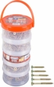 Assortiment de 480 vis universels galvanisés dans une boîte empilable