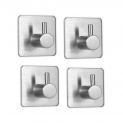 Crochet de mur de 4 PCS, crochets de serviette auto-adhésifs d’acier inoxydable, crochet de mur imperméable et résistant à l’huile pour la salle de bains, la cuisine et le salon. (Wall Hooks)