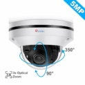 Caméra de Surveillance Ctronics PoE PTZ Caméra de Sécurité Extérieure Intérieure 5MP HD Détection de Mouvement Caméra IP Dôme Imperméable