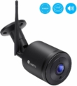 Ctronics Caméra de Surveillance Wifi, Caméra IP Wifi extérieur HD 1080P avec grand angle à 110 °, audio bidirectionnel, vision nocturne de 30 m, étanche IP66, carte SD jusqu’à 64Go(Noir)