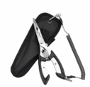 Pince multifonctions : Ciseaux de pêche, décrochage hameçon, pince classiqu. Couleur Noir, vendue avec pochette protectrice