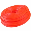 DIYARTS Corde de Coupe-Bordure en Nylon pour Coupe-Herbe et Mauvaises Herbes Ligne de Coupe-Pinceaux Accessoire pour Tondeuse à Gazon Orange (2.4mm*50m Rond)