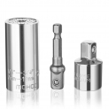 Douille Universelle MOHOO Clé à Clique Universelle 7 – 19 mm Douille Puissance Perceuse Adaptateur Adaptateur Drill Combinaison auto-regolazione pour le secteur automobile Avec Convertisseur