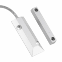 Détecteur de Capteur de Contact Magnétique Alarme pour Porte Fenêtre en Métal Detecteur D’ouverture de Porte Système D’alarme de Sécurité avec Câble Kit de Sécurité de Garage Domestique