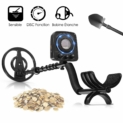 Détecteur de Métaux – amzdeal GC1065 Metal Detector, Haute Sensibilité Ajustable avec DISC Fonction pour Éliminer Métal Indésirable, Longueur Réglable entre 85-115cm, Bobine Étanche + Pelle Pliante