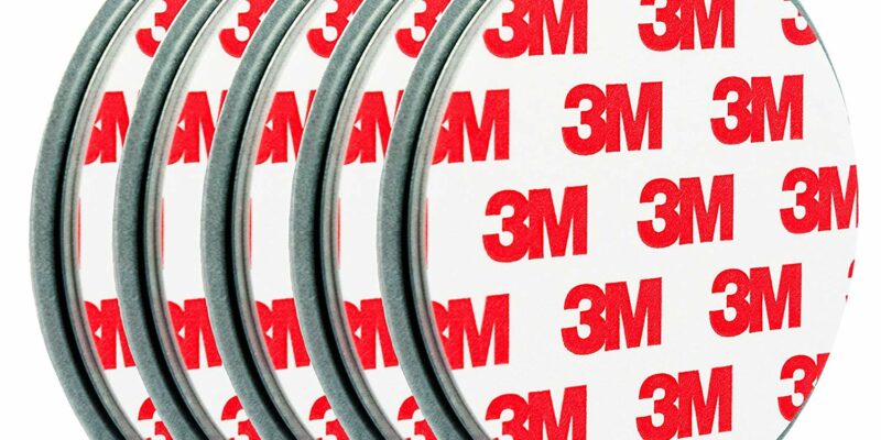 Plaque aimantée adhésive pour détecteur de fumée, 5 Supports magnétiques. Autocollants diamètre 50mm, mise en Place sans perçage ni vis. Compatible avec tous les détecteurs de fumée et alarmes Incendie