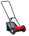 Tondeuse à main Einhell GC-HM 30. Largeur de coupe 30 cm, réglage de la hauteur de coupe 15-42 mm en continu. Roues 218 mm, Surface conseillée 150 m² maxi.