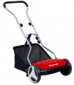 Einhell Tondeuse à main GE-HM 38 S-F (Largeur de coupe 38 cm, Réglage de la hauteur de coupe 4 positions, Livré avec bac de ramassage 26 l amovible , Surface conseillée 250 m²)