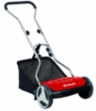 Einhell Tondeuse à main GE-HM 38 S-F (Largeur de coupe 38 cm, Réglage de la hauteur de coupe 4 positions, Livré avec bac de ramassage 26 l amovible , Surface conseillée 250 m²)