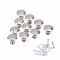 Lot de 30 boutons de tiroir en acier inoxydable. Bouton de tiroir pour meuble, armoire, porte placard. Poignée avec vis argenté de 24mm