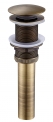 Eridanus, Bonde de vidange Pop Up Push Open Bouchon pour Lavabo Évier Soupape de Vidange Salle de Bain en Laiton Couleur Bronze