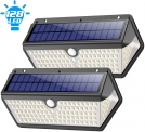 Feob Lampe Solaire Extérieur avec Détecteur de Mouvement【Encore Rechargeable Les jours Nuageux】128 led éclairage Solaire Extérieur Sans Fil étanche Spot Solaire Lumière Puissant Sécurité pour Jardin