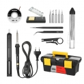 Fer à souder électronique Meterk 14 en 1. Kit de soudage 60W, température réglable de 200 ℃ à 450 ℃. Livré avec 5 accessoires.