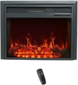 FLAME&SHADE électrique d’insertion de cheminée, Cheminée Électrique Autoportant avec Radiateur Soufflant 900 / 1800w Foyer Électrique avec Télécommande, Minuterie et Thermostat