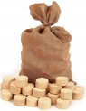 Floranica® briquette hautement compressée en Sac de Jute, briquettes de conifères, Ronde/sans Trou, idéale pour poêles en faïence, cheminées, Fours, poêles, barbecues ou Autres, Quantité:1 x 12.5 kg