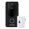 FLOUREON Sonnette Vidéo HD 720P Video Doorbell sans Fils Sonnette de Porte Interphone Détection de Mouvement PIR Vision Nocturne, Vidéo bidirectionnelles