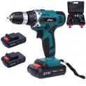 Flybiz 1650/min Perceuse sans Fil avec des lumières led, Foret, Professionnel Perceuse visseuse sans fil, 21V Batterie Lithium-ion Rechargeable, 2 Batterie 1.5Ah, 60min Charge Rapide (Drill Driver)