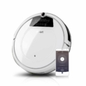 Aspirateur robot rechargable, aspiration par balayage. Mode spécial multi-nettoyants pour les animaux de compagnie. Contrôlable par smartphone