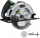GALAX PRO Scie Circulaire 1200W 5800RPM, Max Coupe 62mm (90°), 42mm(45°), Double Bouton de Sécurité, Règle Parallèle, Lame 185mm pour Bois, Plastique, Métal Mince/76331