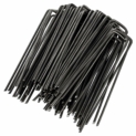 Lot de 100 piquets de fixation en acier GardenMate®. 2,9 mm, 150 mm de long et 25 mm de large.