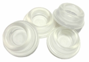 GorillaGrit Butées de Porte en Caoutchouc (Paquet de 4) Protecteurs muraux Transparents Autocollants. Prévenez Les dommages aux Murs causés par Les Boutons de Porte Poignées, Garde et Bouclier