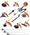 Greencut 9 en 1 Débroussailleuse Tronconneuse Taille-haie Thermique Orange