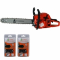 GT Garden Tronçonneuse Thermique 62 cm3, 3.5 CV, Guide 50 cm, 2 chaînes