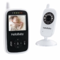 HelloBaby HB24 Moniteur Vidéo Sans fil Avec Appareil Photo Numérique, Surveillance de la Température de Vision Nocturne et Système de Communication Bidirectionnelle(Blanc)