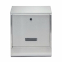 HENGMEI 300x110x400mm Boîte aux lettres à fixation murale avec Rouleau à Journaux Acier Inoxydable Verrouillable, Argent, Modèle A