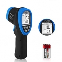 HOLDPEAK 1500 Thermomètre Infrarouge Professionnel Sans Contact Laser de -50℃à 1500℃ avec Ecran LCD Rétroéclairé,Émissivité Réglable Champ de visée 30:1,Batteria Inclusa
