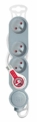 Bloc Home 4 prises électriques 16A + inter silver. câble HO5VV-F 3G1 1,5m, équipé d’une fiche extraplate.