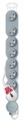 Bloc multiprises, 8 prises 16A + inter Silver, 1,5 mètres de câble HO5VV-F 3G. Equipé d’une fiche parafoudre