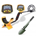 HOOMYA Détecteur de métaux professionnel avec pelle, Détecteur de métaux souterrain étanche à haute sensibilité Chasse au trésor Bijoux Recherche écran LCD-MD9020C