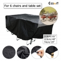 Housses de Meubles 213x123x74cm, Essort Housse Salon de Jardin Imperméable, Housse de Protection Meubles Couverture de Jardin pour Table, Canapé, Inclinable, Chaises, Noir