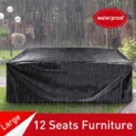 Housses de Meubles 315x160x74cm, ESSORT Housse Salon de Jardin Imperméable, Housse de Protection Meubles Couverture de Jardin pour Table, Canapé, Inclinable, Chaises, Noir