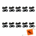 HURI Pack of 10 Maillons ( 3/8LP 1,3 mm ) Lien + Rivet Pour Chaîne de tronçonneuse Chaîne tronçonneuse