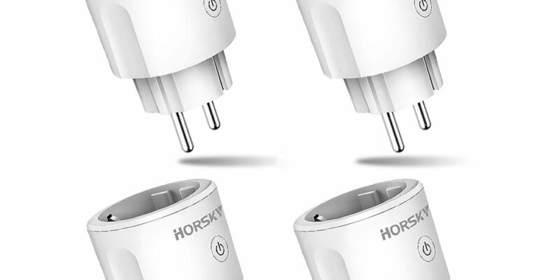 4 Prises intelligentes connectées WiFi. Compatible Android, iOS, Alexa