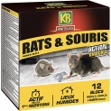 KB HOME DEFENSE, Blocs Appat Anti Rats et Souris, 240 gr