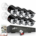 Kit de Caméra Sécurité ANRAN Système de Vidéo Surveillance 8CH 1080P POE NVR Enregistreur 8pcs 2.0MP IP Caméras avec 2TB Disque Dur Détection de Mouvement et Alarme par Email ou par App Gratuite