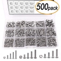 Assortiment de 500 pièces vis et écrous, M3 M4 M5