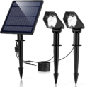 Lampe Solaire Extérieur Ultra Puissante 5 LED 3600mAh Spot Solaire Etanche IP65, Eclairage Solaire Exterieur avec 3 Modes et Panneau Solaire Reglable Lumière Sécurité pour Jardin, Maison, Chemin
